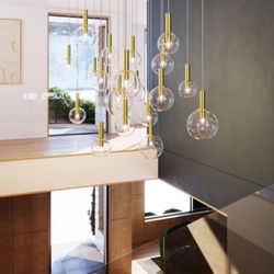 Lofings Lighting - Sonneman Bubbles Chandelier available at Lofings Lighting.