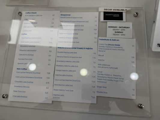 Menu photo 2 Favorite Coffee Museum Whittier, CA