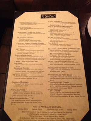 Menu photo 8 75 Chestnut Boston, MA