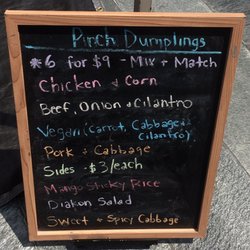 Pinch Dumplings - Menu.