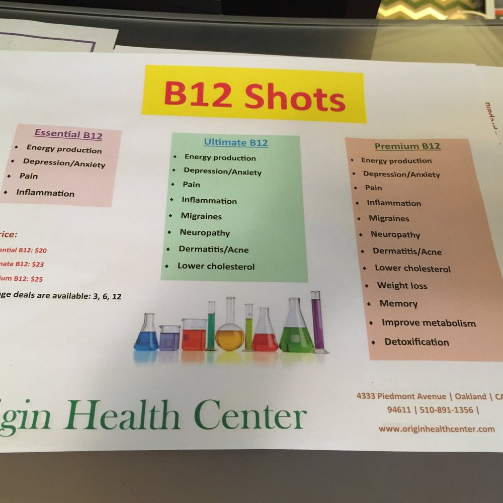 Origin Health Center - B12 shots at origin health center - Naturopathic/Holistic Near Me - Oakland, California