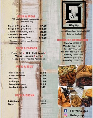 Menu photo 2 F&F Wing Stop Monticello, NY Menu photo 2 F&F Wing Stop Monticello, NY