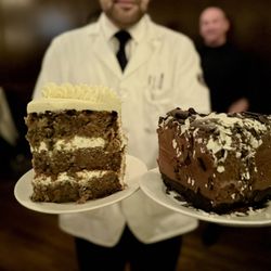 Gibsons Bar & Steakhouse - Carrot Cake & Chocolate Mousse Pie