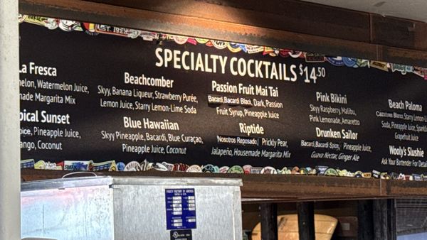 Menu photo 1 Wooly's Pismo Beach, CA Menu photo 1 Wooly's Pismo Beach, CA