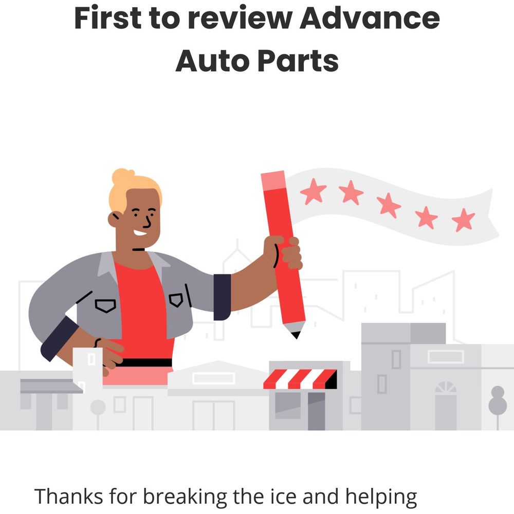 Advance Auto Parts - YELP "First To Review" badge for Advance Auto Parts Chino ,California!Thanks YELP! - Auto Parts & Supplies Near Me - Chino, California
