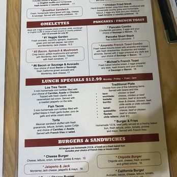 Florez Bar & Grill - Breakfast menu March 2026 - Mexican Near Me - Sacramento, California