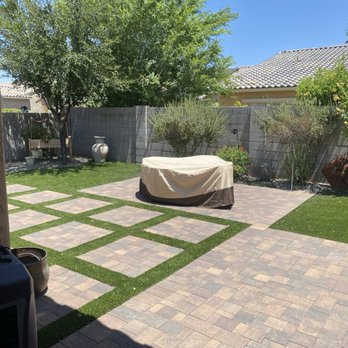 Turf Monsters - Backyard turf and pavers. - Landscaping Near Me - Phoenix, Arizona