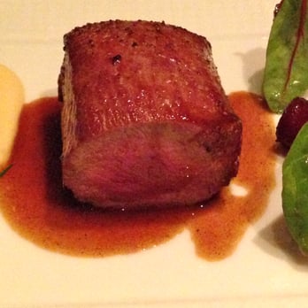 L'Epicure - Saddle of Venison roasted with juniper berries, beetroot perfumed with Porto, pureed celeriac, "Grand Veneur" sauce. - French Near Me - Paris, 75