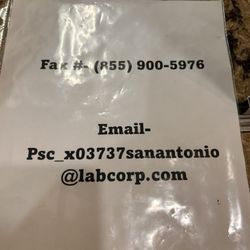 Labcorp - Fax and email to send lab orders to.