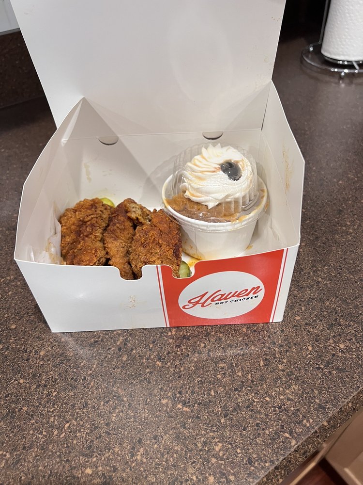 Food from Haven Hot Chicken