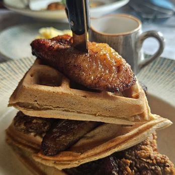 Rumhouse - Jerk Chicken & Waffles with plantains - Caribbean Near Me - Annapolis, Maryland Rumhouse - Jerk Chicken & Waffles with plantains - Caribbean Near Me - Annapolis, Maryland