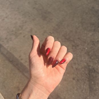 Nailspa Excel - Red cat eye gelx - Nail Salons Near Me - La Verne, California Nailspa Excel - Red cat eye gelx - Nail Salons Near Me - La Verne, California