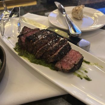The Capital Grille - NY strip with Kona rub and verde sauce - Steakhouses Near Me - Phoenix, Arizona The Capital Grille - NY strip with Kona rub and verde sauce - Steakhouses Near Me - Phoenix, Arizona