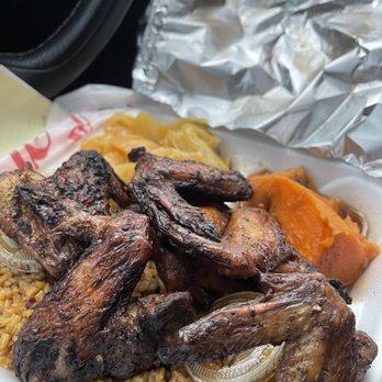 Garifuna Flava - Jerk Wings (6 - Whole) Plus 3 Sides - Caribbean Near Me - Chicago, Illinois