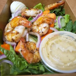 BYO salad with grilled shrimp