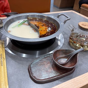 Yoozone Hot Pot - The hot pot soup ready for dipping. - Hot Pot Near Me - Markham, Ontario