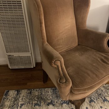 Upholstery Shop - This is a before picture of one of the chairs. - Furniture Reupholstery Near Me - Los Angeles, California Upholstery Shop - This is a before picture of one of the chairs. - Furniture Reupholstery Near Me - Los Angeles, California