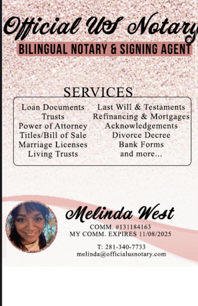 OFFICIAL US NOTARY TX, Texas Notaries Phone Number Yelp