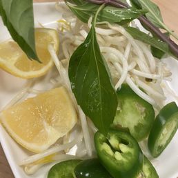 Jalapeño, come to papa! Herb garnish plate! @Pho Kitchen Watsonville CA Sat 1/4/25 Jalapeño, come to papa! Herb garnish plate! @Pho Kitchen Watsonville CA Sat 1/4/25