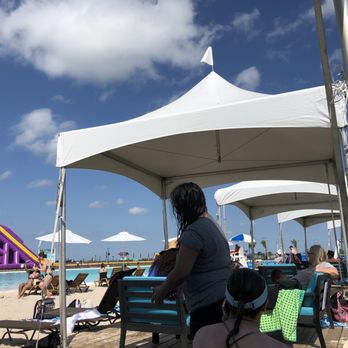 Lagoonfest - The "resort-style cabanas" they charge you $180 for. Maybe they meant "Walmart-Style" - Water Parks Near Me - Texas City, Texas