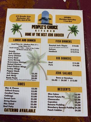 Menu photo 1 People's Choice Kitchen Rochester, NY