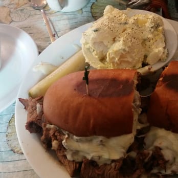 Mrs. Olson's Coffee Hut - Philly Steak Sandwich with potato salad! - American Near Me - Oxnard, California Mrs. Olson's Coffee Hut - Philly Steak Sandwich with potato salad! - American Near Me - Oxnard, California