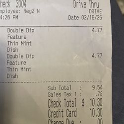 Lic's Deli & Ice Cream - Receipt