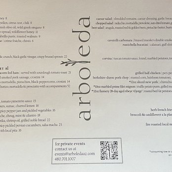 Arboleda Restaurant - Menu - Mediterranean Near Me - Scottsdale, Arizona Arboleda Restaurant - Menu - Mediterranean Near Me - Scottsdale, Arizona