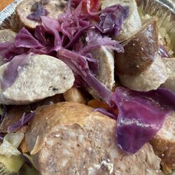 ParTake Kitchen - Sausage, cabbage and sweet potatoes!