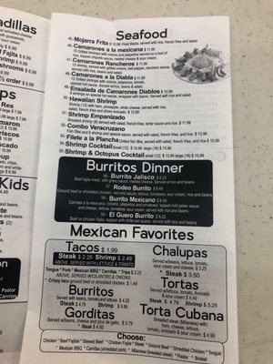 Menu photo 2 New Rodeo Mexican Grill Gatesville, TX