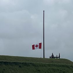 Fort Wellington - After the flag was up, a canon was set off. I knew it was coming and I still jumped!