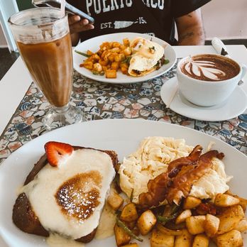 Mona - Mona Breakfast with Ice Coffee and Steak and Guacamole Omelette with a Latte - Coffee & Tea Near Me - Aguadilla, Puerto Rico Mona - Mona Breakfast with Ice Coffee and Steak and Guacamole Omelette with a Latte - Coffee & Tea Near Me - Aguadilla, Puerto Rico