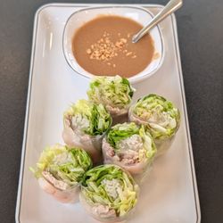 Viethouse - Shrimp and pork belly fresh rolls with peanut sauce