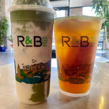 R&B Tea - MATCHA STORMY and HAWAIIAN FRUIT GREEN TEA - Bubble Tea Near Me - Rosemead, California