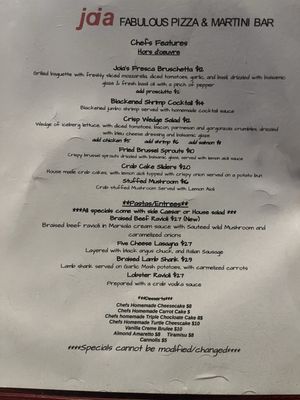 Menu photo 6 Joia Fabulous Pizza & Martini Bar Riverview, FL Menu photo 6 Joia Fabulous Pizza & Martini Bar Riverview, FL