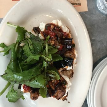Gjelina - Eggplant/Burrata on toast - New American Near Me - Venice, California