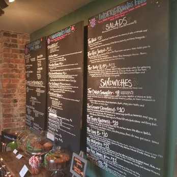 Undergrounds Coffee House and Roastery - Side view of a menu that you probably can't read and I am okay with that - Coffee Roasteries Near Me - Buffalo, New York