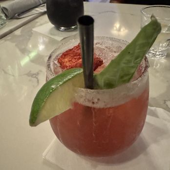 Crudo - Strawberry basil margarita. - Latin American Near Me - Palm Springs, California Crudo - Strawberry basil margarita. - Latin American Near Me - Palm Springs, California