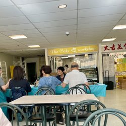 Pacific Plaza - Some creative individuals gathered here and shared dishes ordered from different vendors, they even put up their own table cloth