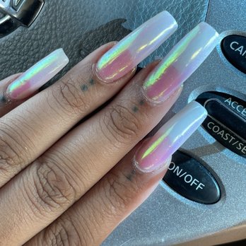 Star Nails 3 & Spa - I asked for sparkly top coat she put halographic powder on my hands - Nail Salons Near Me - Youngstown, Ohio Star Nails 3 & Spa - I asked for sparkly top coat she put halographic powder on my hands - Nail Salons Near Me - Youngstown, Ohio