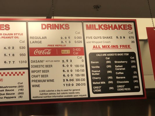 Menu photo 2 Five Guys South Lake Tahoe, CA