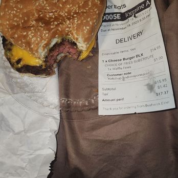 The Bushwick Diner - The raw Cheese Burger. - Bagels Near Me - Brooklyn, New York