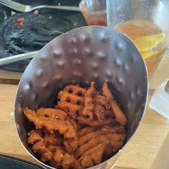 Root Down DIA - Sweet potato fries came full, but I failed to get a photo soon enough - New American Near Me - Denver, Colorado Root Down DIA - Sweet potato fries came full, but I failed to get a photo soon enough - New American Near Me - Denver, Colorado