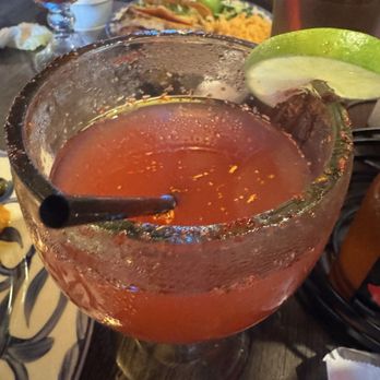 Dona Leti's - Prickly Pear Margarita, Tajin rim - Cocktail Bars Near Me - Houston, Texas