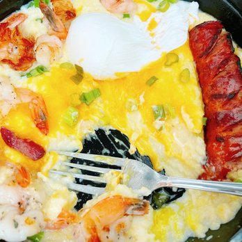 Plain Jane - Sausage & Shrimp Grits - Breakfast & Brunch Near Me - San Francisco, California Plain Jane - Sausage & Shrimp Grits - Breakfast & Brunch Near Me - San Francisco, California