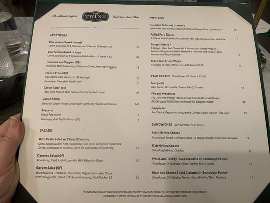 Menu photo 6 Twine Bulverde Bulverde, TX