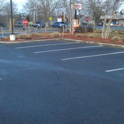 Parking lot and sign.