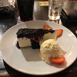 Bleecker Street Cafe Bar - Blueberry cheesecake. It was an awesome end to a fabulous dinner.