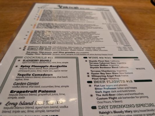 Menu photo 7 Raleigh's Pub Berkeley, CA