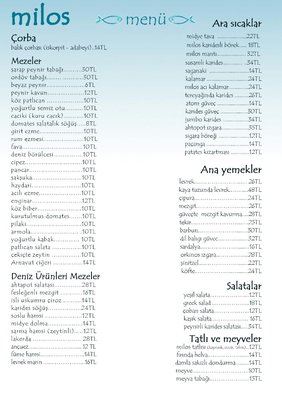 Menu photo 4 Milos Balık İzmir, 35